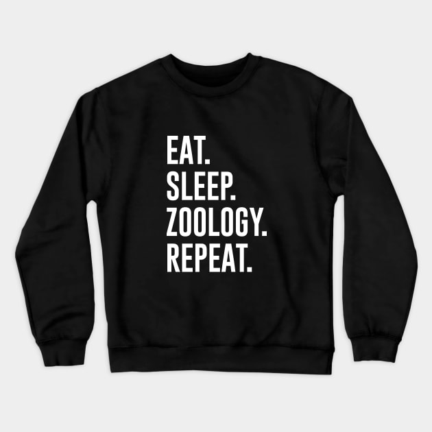 Eat Sleep Zoology Repeat Crewneck Sweatshirt by newledesigns